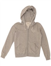 Converse Damen Chuck Taylor Reißverschluss Hoodie Pullover UK 10 Small grau fleckig GG19