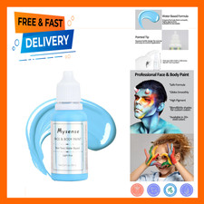 Light Blue Face Body Paint Water Based Washable Non-toxic Cream for Adults