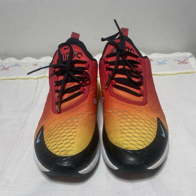 Nike Air Max 270 ''Sunset'' Men s Mesh Sneakers University Red/Gold DQ7625-600
