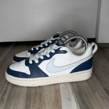 Nike Court Borough Low 2 SE White Valerian Blue Sneaker Shoes Youth Kids Sz 4.5Y