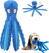 Octopus Dog Toy   Squeaky  Crinkle Plush   No Stuffing Toy for Small, Medium 