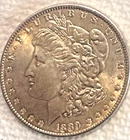 1889 P Morgan lots of luster AU/BU coin very bright free shipping Sigma tested++