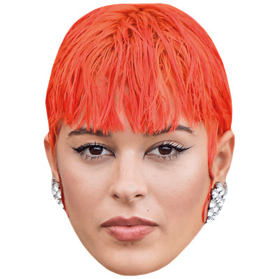 Dora Postigo (Fransen) großer Kopf. Größer als das Leben Maske.