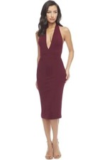 Fashion Nova Cranberry Red Knit Gown