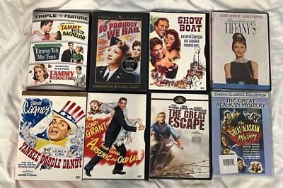 Classic 10 Movie DVD Lot Breakfast At Tiffany s Yankee Doodle Dandy Great Escape