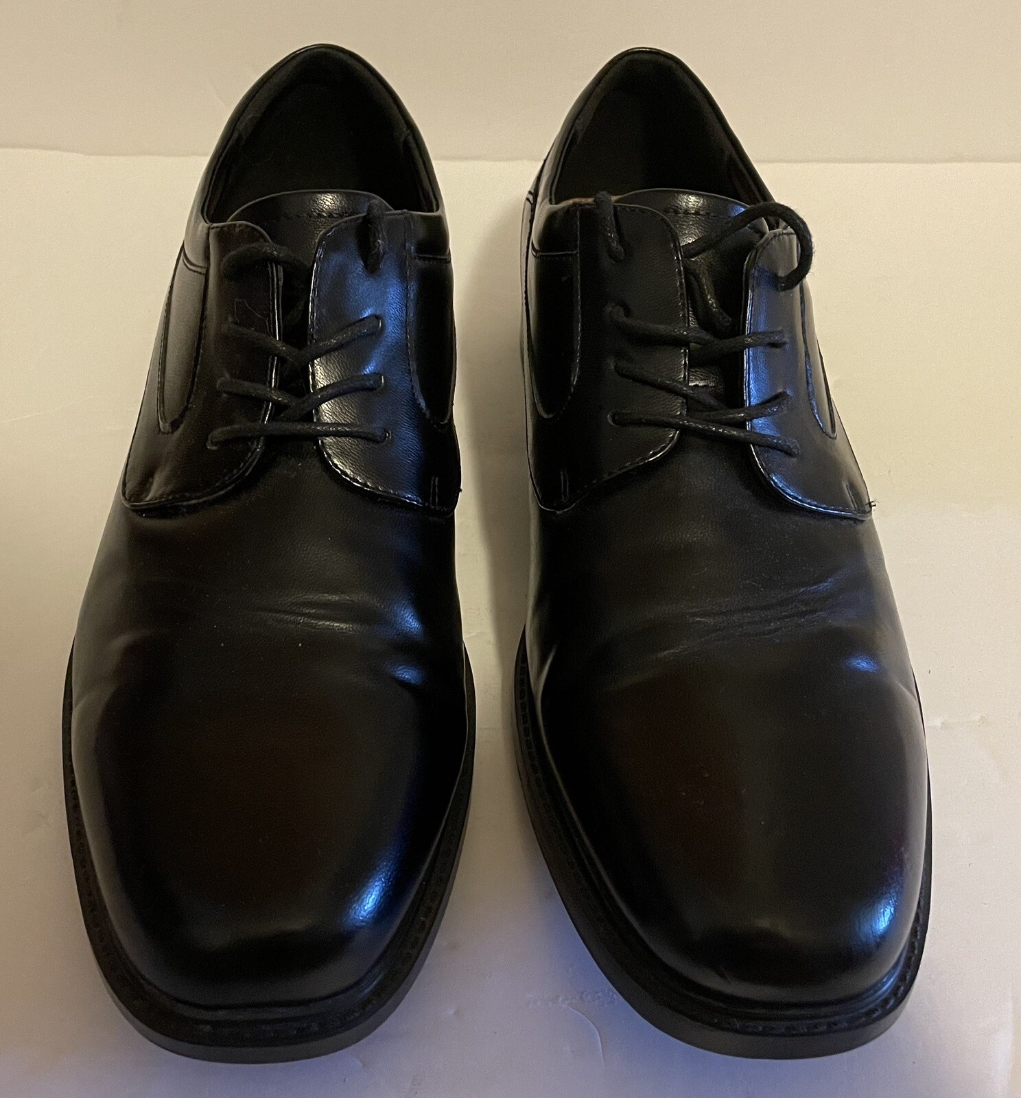 SAOLA Scarpe eleganti Croft & Barrow Jet in pelle nera suola in gomma ortolite allacciata uomo 9