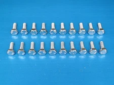 20 Pack. 1/4 x 3/4" BSF Bolts (Setscrews) High Tensile Steel, Bright Zinc Plated