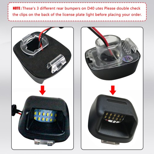 2x luce targa bianca 18 LED adatta per Nissan Navara D40 Frontier 2007-2019 - Bild 3 von 5