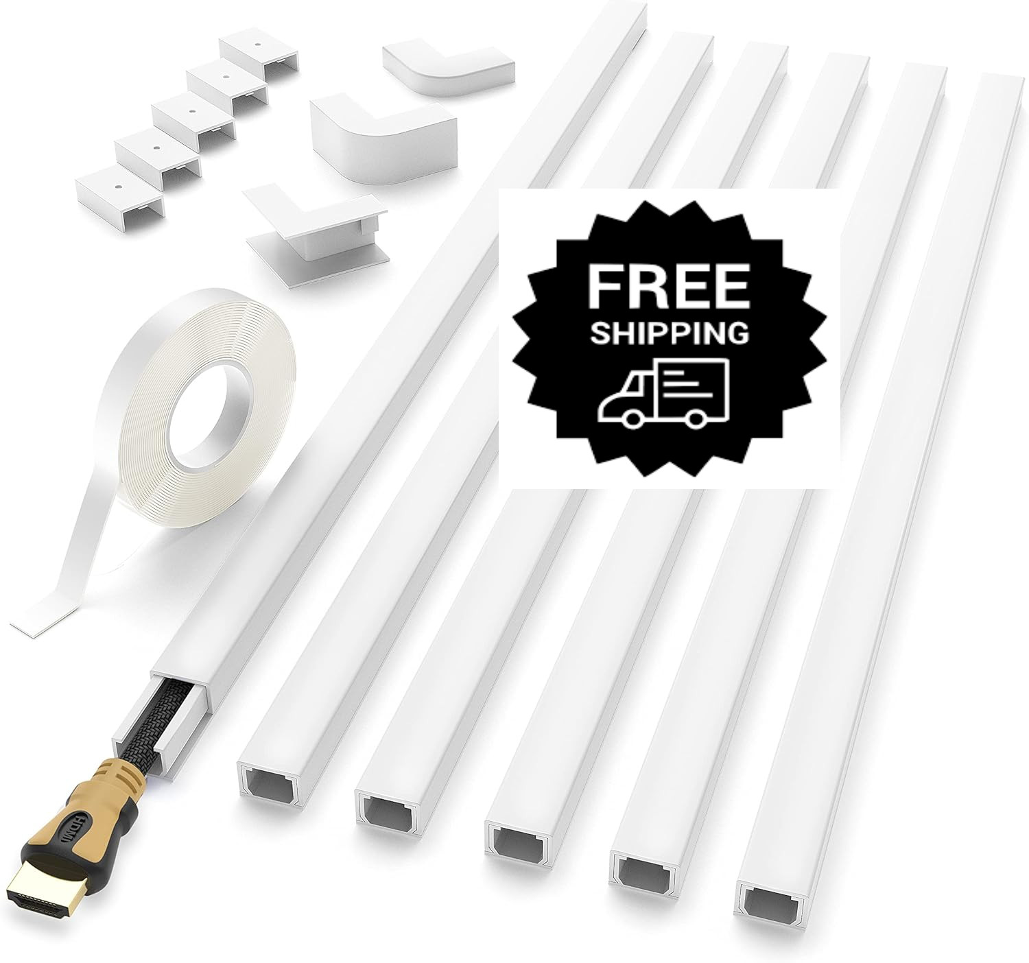 Cord Hider 94In Cord Cover Wall Paintable Wire Hider Cable Cover