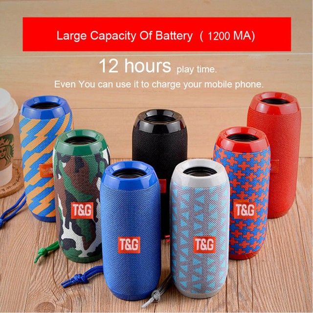 Portable TG117 Fabric Bluetooth Wireless Subwoofer Speaker Waterproof Ultra Bass | eBay