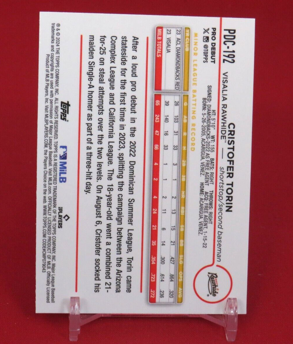 Cristofer Torin XFRACTOR CHROME 2024 Topps Pro Debut #PDC-192 | eBay