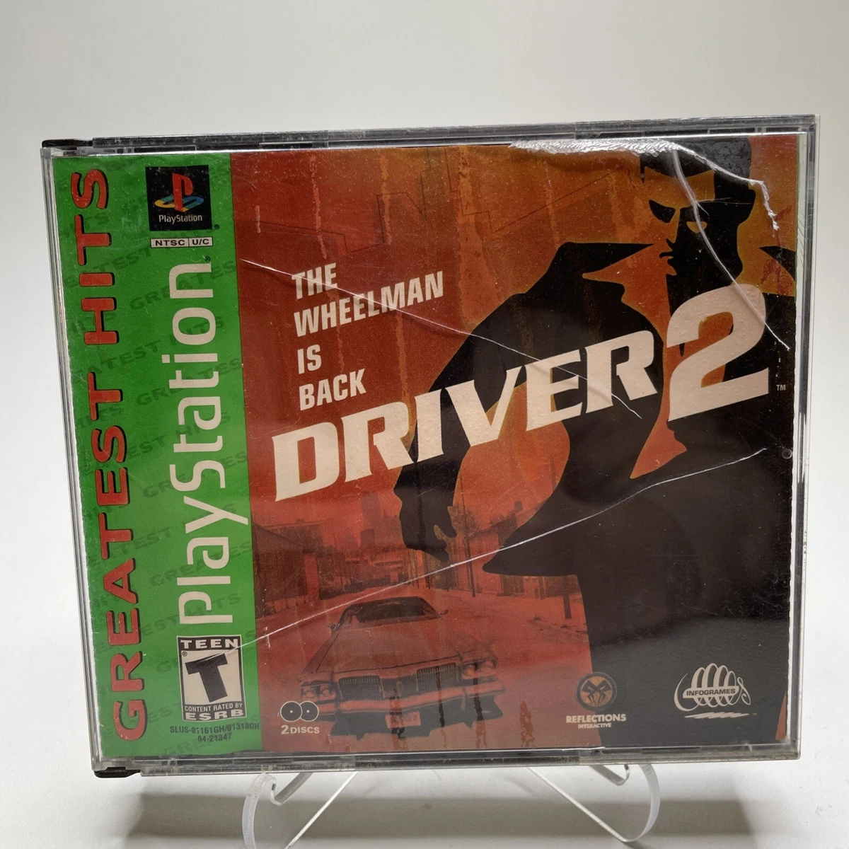 Driver 2 – PS1, Best Of Infogrames, PAL-FR Complet, Bon état