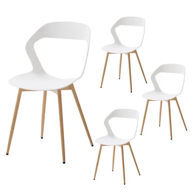 EGOONM Set di 4 sedia per sala da pranzo tavolo cucina eleganti moderne robusto Bianco