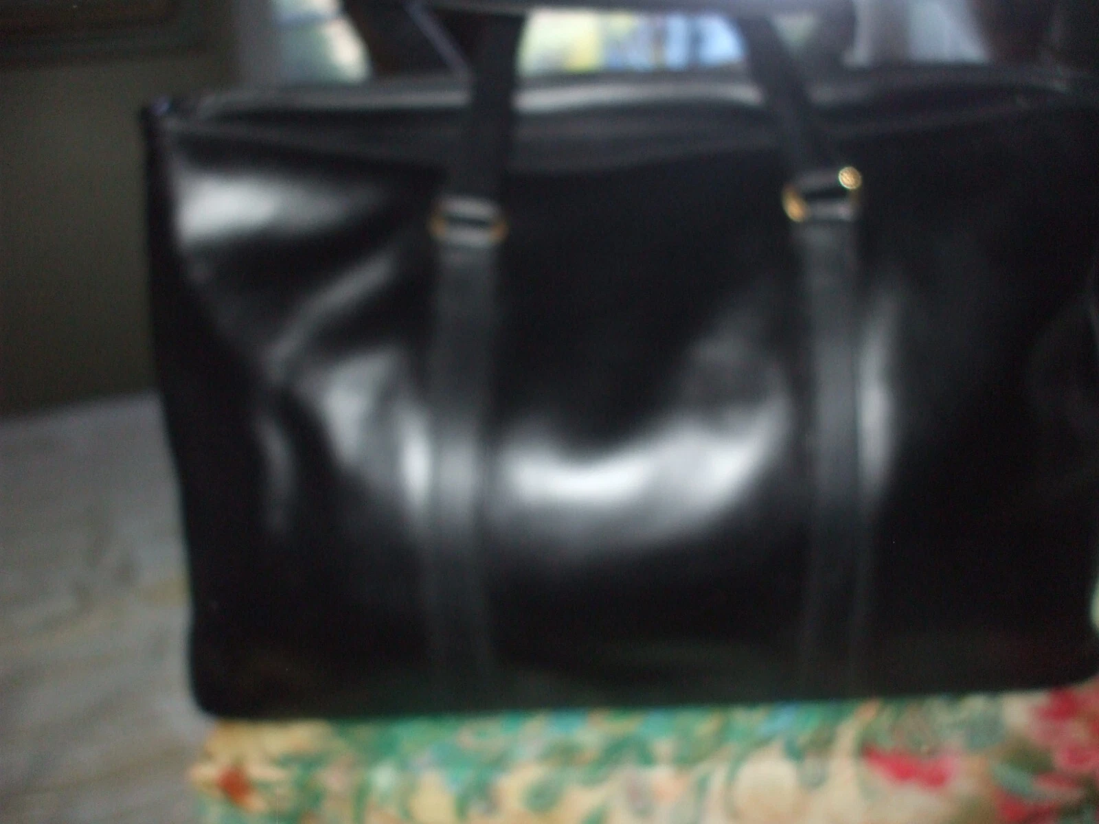 Autentica borsa tote Valentino Garavani in pelle nera borsa da lavoro viaggio