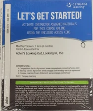 MindTap Access Code Card for Adler's Looking Out Looking In 15e     8/10/21