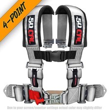 Silver 4 Point Safety Harness 2 Inch Seat Belt Sand Rail Dune Buggy Jp Crawler