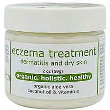Eczema Cream for Dermatitis, Dry Skin with Organic Aloe & Vitamin E, 2oz