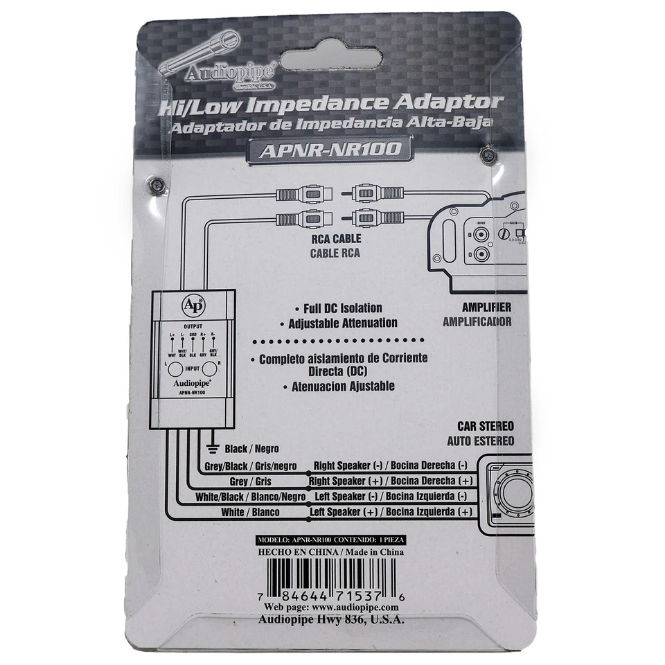 Installation Solutions Hi/Low Impedance Adaptor - APNR-NR100 - Image 2 of 4