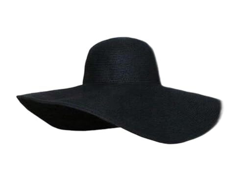 Women Wide Brim Sun Straw Hat Floppy Foldable Roll Up Beach 