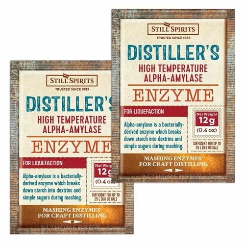2x Still Spirits Distillers Alpha Amylase Enzym 12g Hochtemperatur für 25L