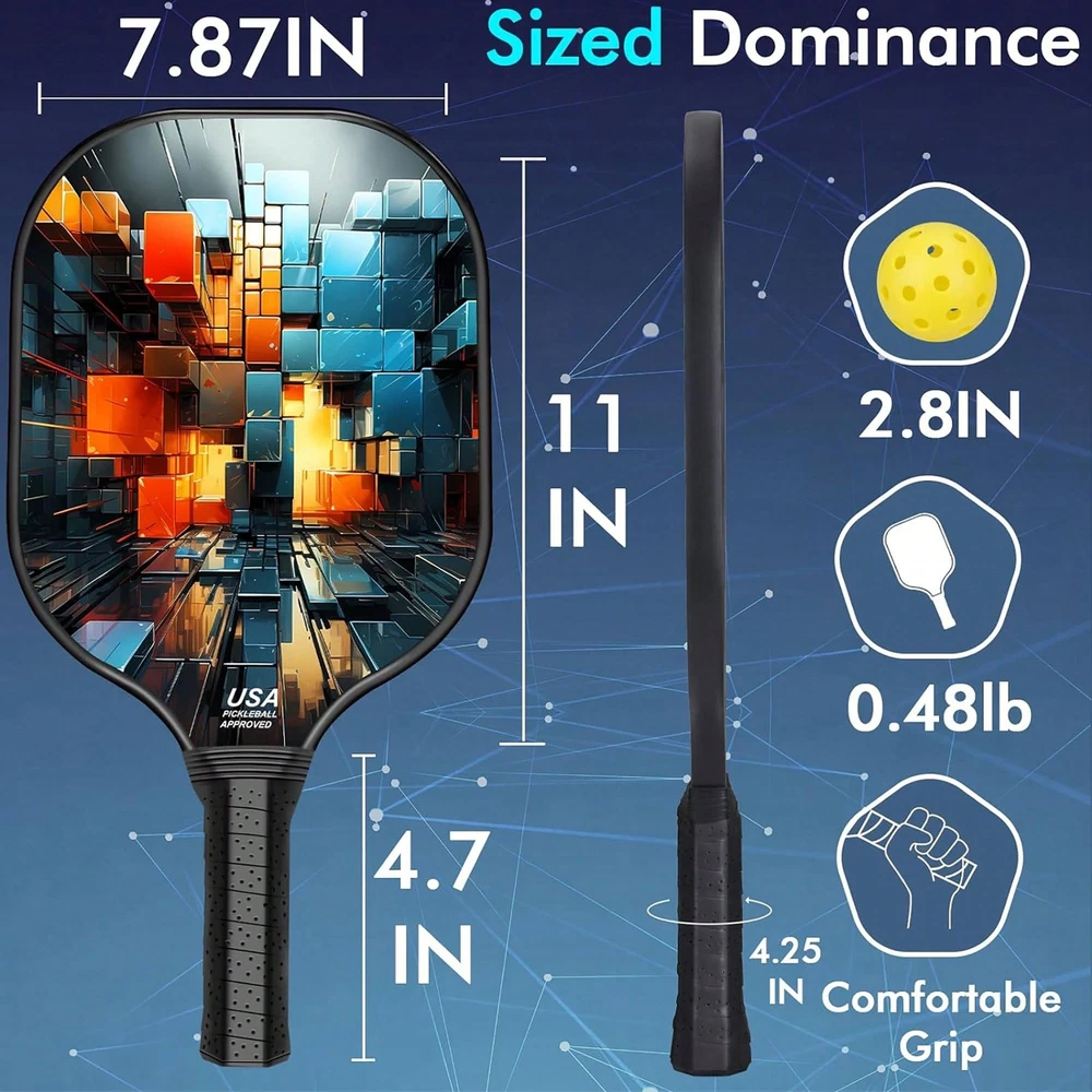 Pickleball racquet Set 2 99.9% T300 carbon fiber USAPA approved pickle racquet