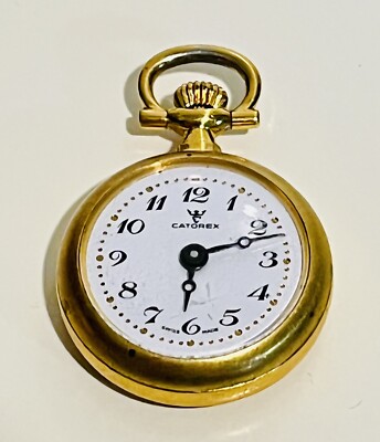 Catorex Swiss Pendant Watch 17 Jewels GP Art Nouveau Style