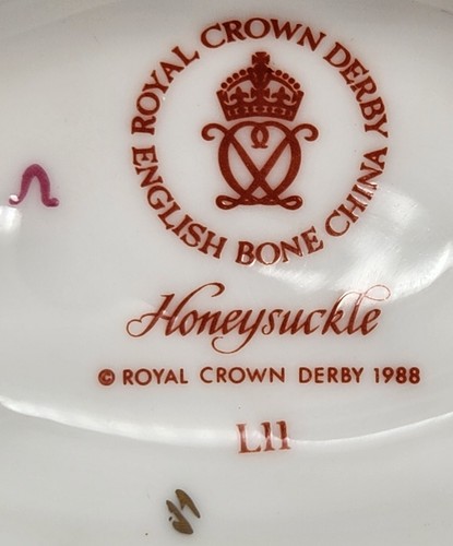 Royal Crown Derby Honeysuckle Oval Pill Trinket Box 7cm VTG 1989 England - Bild 9 von 19