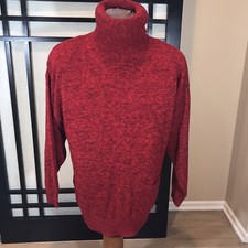 Vintage Robbie Sport Sweater Womens Red Shoulder Pads 100 Acrylic Size 18 USA