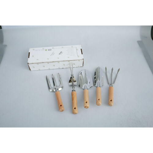 5Pcs Garden Tools Set Miniature Planting Tool with Wood Handle Portable guakJ