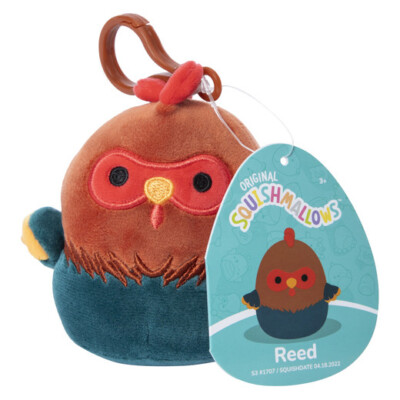  Squishmallow REED The Rooster  3.5  Clip BNWT 