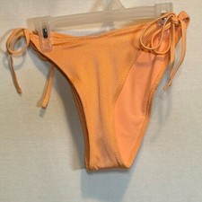 AA-275 Aerie NWT Cheekiest Side Tie Orange Summer Swim Bikini Bottoms Size L