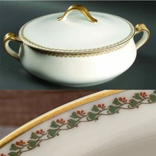 Haviland Limoges Lisboa Cubierto Redondo Servir Cuenco Vintage Porcelana Francia 10"