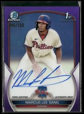 2023 Bowman Chrome #CPA-ML Marcus Lee Sang /250 Purple 1st Refractor Auto