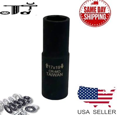 1/2'' Drive Extra Thin Wall Deep Impact Flip Socket Ready 17mm & 3/4(19mm) 