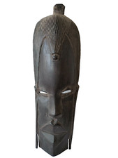 Mask Vintage African Carved Tribes Wazaramo Wa Zaramo Tanzania Ebony 70's