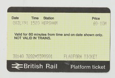 Hersham S01 - APTIS platform ticket - Surrey KT12