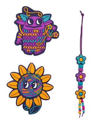 Scout Funny Snaps Move 3er Set Schulranzen-Zubehör Fantasy beere dunkelgelb Neu