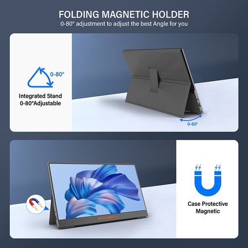 New 165Hz 60Hz Portable Monitor QHD 14" 15.6" 173" Gaming Laptop Screen Extender - Picture 45 of 64