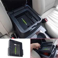 Black Console Armrest Insert Storage Box For Mitsubishi Pajero Montero 2006-2019