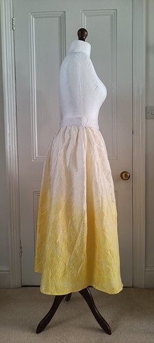 ASOS yellow and white ombre 50s style maxi skirt with lining - 14/ NWT - Picture 4 of 8