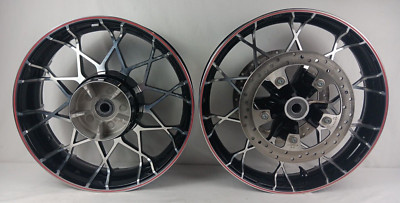 HARLEY 09-23 19x3.5/18x5 GLOSS BLACK PRODIGY FRONT/REAR WHEEL RIMS/ACCENT STRIPE