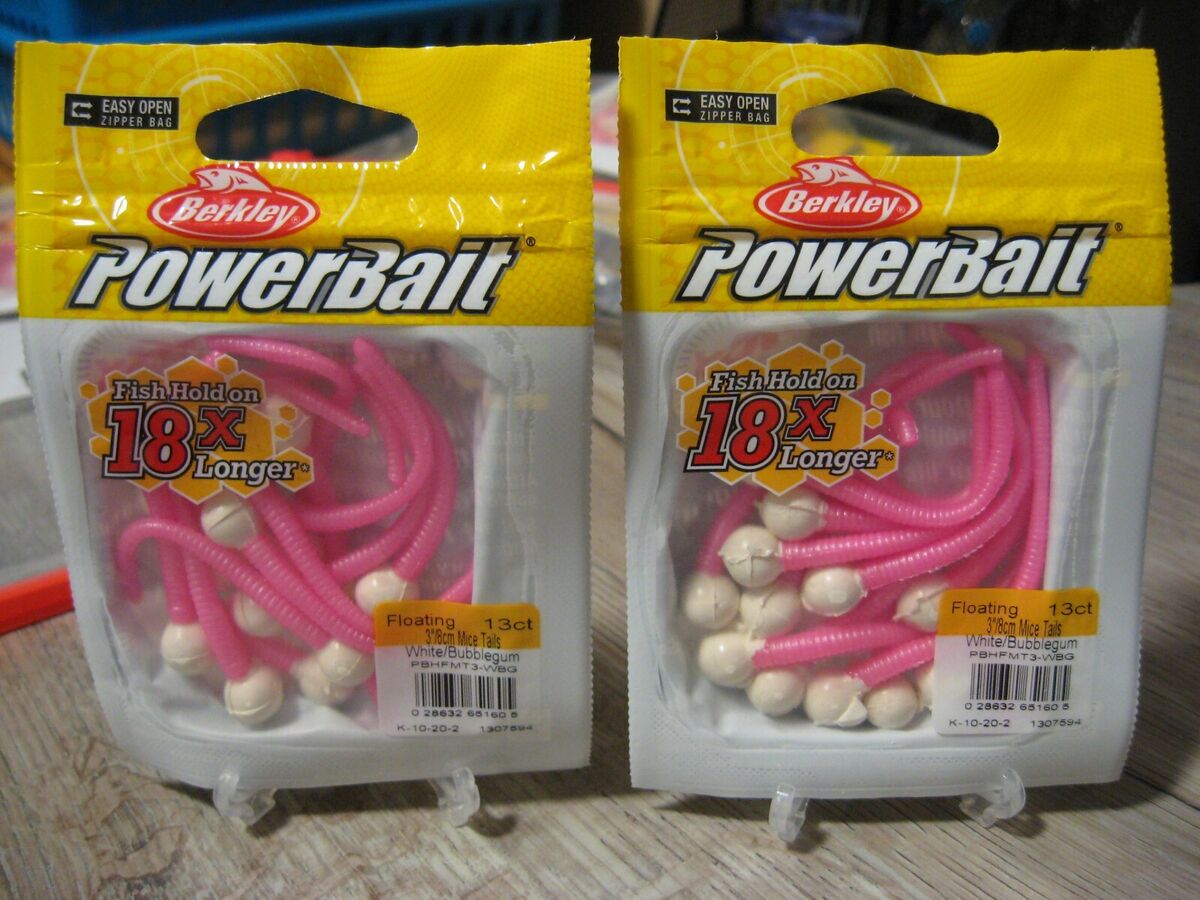 Berkley PowerBait Floating Mice Tails - White/Bubblegum