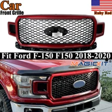 Fit For 2018-2020 Ford F-150 F150 XL RR Ruby Red Front Upper Grill Bumper Grille