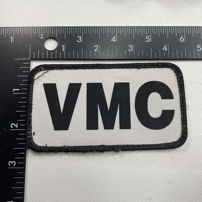 Vtg Black Letter Letter Initials V. M. C. VMC Advertising Patch S28K