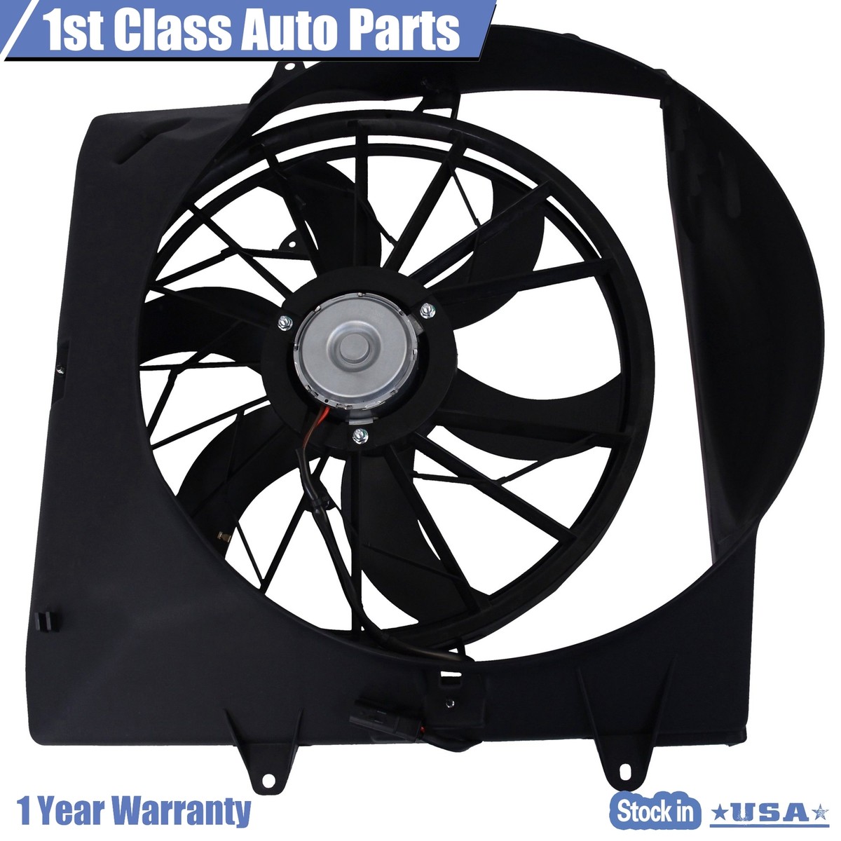 フロント Radiator Cooling Fan & Shroud Assembly for Jeep Grand Cherokee 99