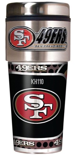 NFL Team Steel Travel Tumbler Coffee Mug with Hi-Def Metallic Graphic16 Once - Picture 11 of 37