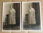 2 x YOUNG WOMAN - PHOTO / POSTCARD - approx 14 x 9 cm