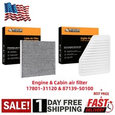 Engine + Carbon Cabin Air Filter For ES350 2007-12 Toyota RAV4 2006-12 US Seller