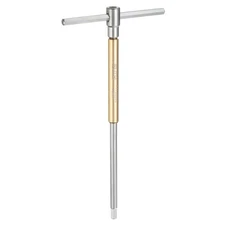 Sliding T-Handle Hex Key Wrench 5mm 3-Way Free Sliding Handle, Yellow Silver