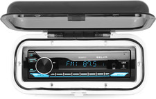 Belva BMRC3W Universal Flip-Up, White Water-Resistant Marine Radio Cover/Radio